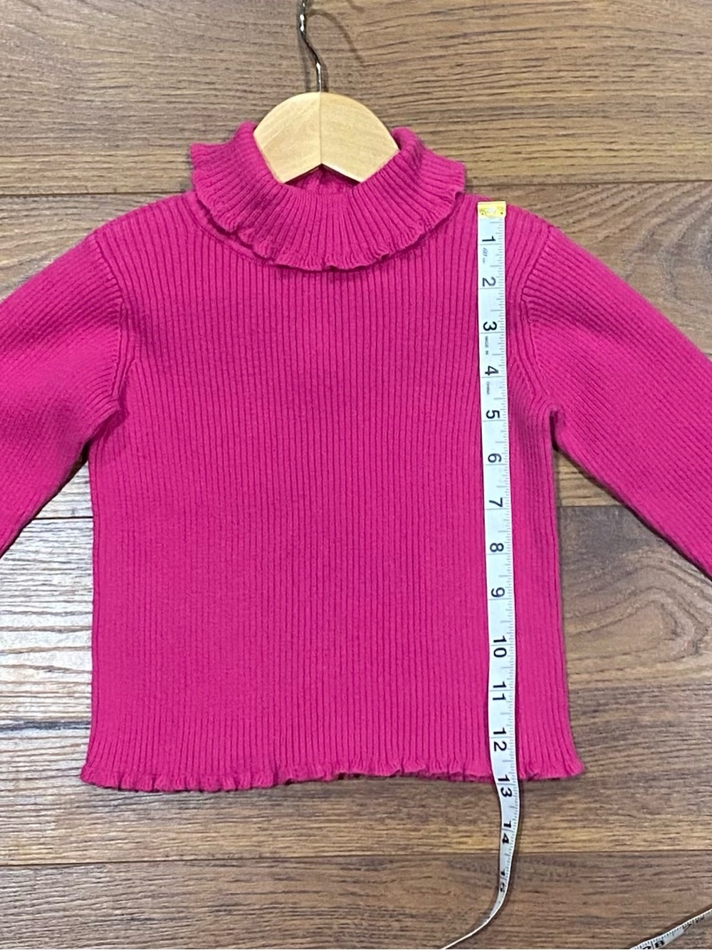 Gymboree Girls Vintage Very Berry Ribbed Ruffled Turtleneck Sweater Size 3T - Picture 6 of 9